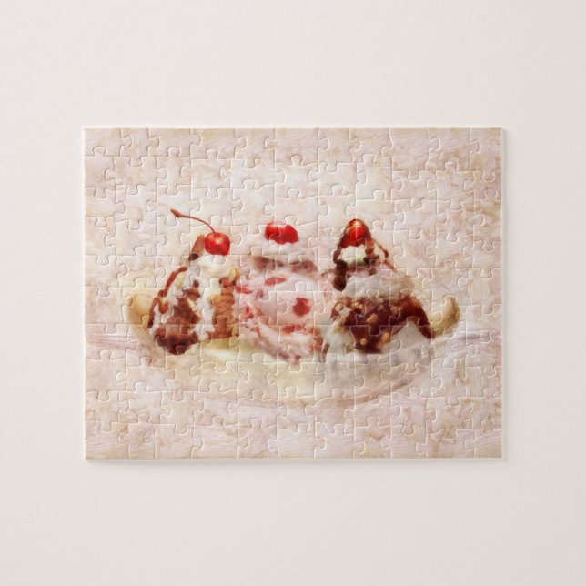 Quebra-cabeça Doce - Sorvete - Banana split (Horizontal)