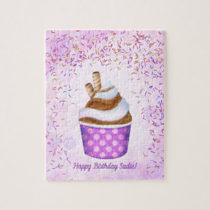 Quebra-cabeça Doce Sorvete Soft Serve Personalizar Aniversário