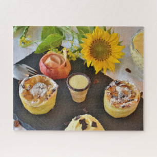 Quebra-cabeça Doce Treatores Feitos Muffins Sorvete de Girassol