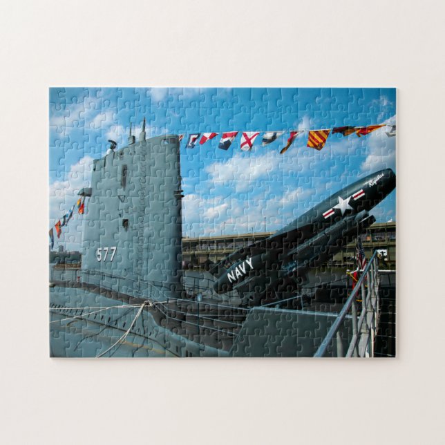 Quebra-cabeça Docks de Submarino Nova York. (Horizontal)