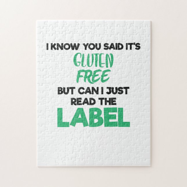 Quebra-cabeça Doença Celielefônica Leia Livre O Rótulo Glúten I (Vertical)