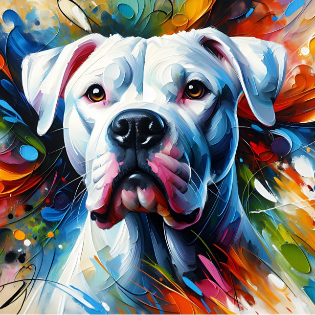 Quebra-cabeça Dogo Argentino Dog Acrylic Impressão | Colorido (Criador carregado)