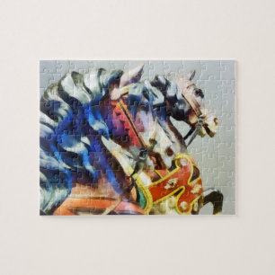 Quebra-cabeça Dois Cavalos Carrossel Fechados