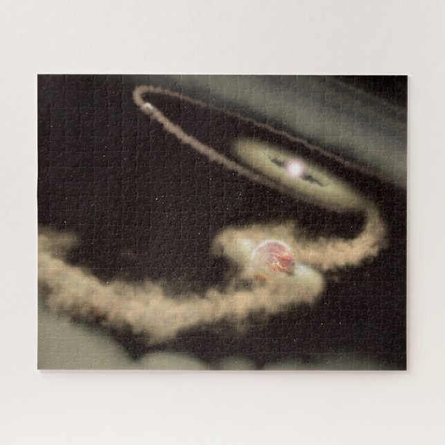 Quebra-cabeça Dois Exoplanetas Gás Orbitando Uma Jovem Estrela (Horizontal)