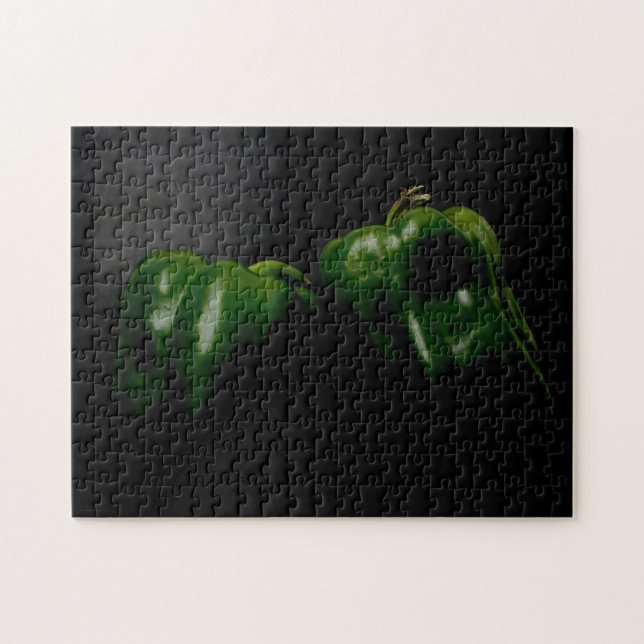 Quebra-cabeça Dois pimentões verdes 11x14 252pc jpcna (Horizontal)