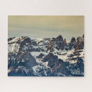 Quebra-cabeça Dolomites Montanhas italianas com neve