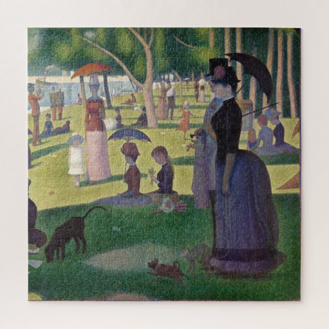 Quebra-cabeça Domingo à tarde Seurat Neo Impressionista (Vertical)