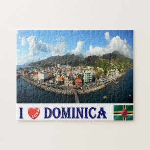 Quebra-cabeça Dominica - Roseau Wide - Eu Amo -