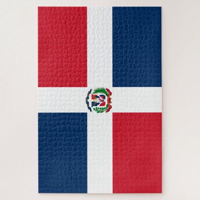 Quebra-cabeça Dominican Republic flag Puzzle (Vertical)
