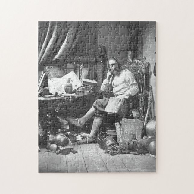 Quebra-cabeça Don Quixote em seu estudo (Vertical)