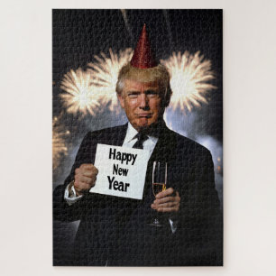 Quebra-cabeça Donald Trump celebra o Ano Novo em Estilo