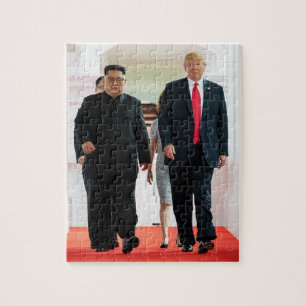 Quebra-cabeça Donald Trump com o Un de Kim Jong em Singapore