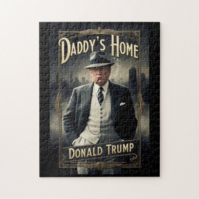 Quebra-cabeça Donald Trump Pai Home Funny MAGA Movie Poster (Vertical)