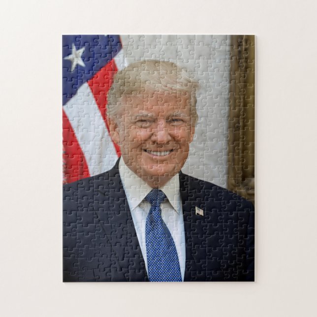 Quebra-cabeça Donald Trump White House Presidente Portrait (Vertical)