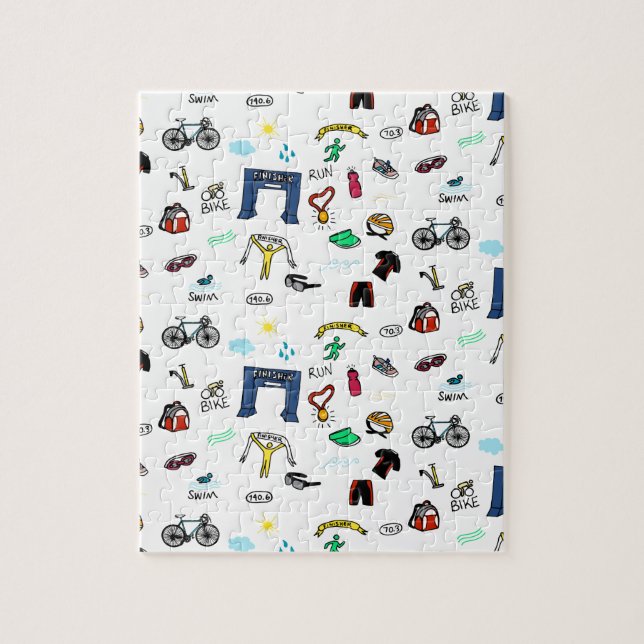 Quebra-cabeça Doodles do Triathlon (Vertical)