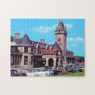 Quebra-cabeça dos anos 50 da estação da união de