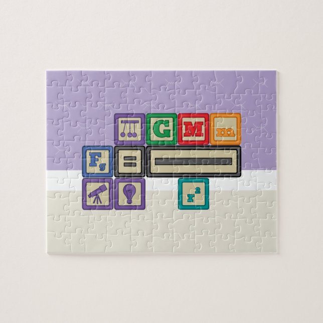 Quebra-cabeça dos blocos do futuro físico (Horizontal)