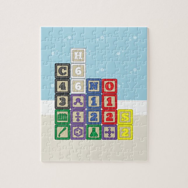 Quebra-cabeça dos blocos do futuro químico (Vertical)