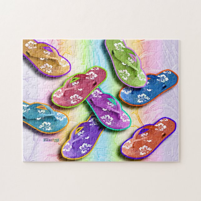 Quebra-cabeça dos chinelos (Horizontal)