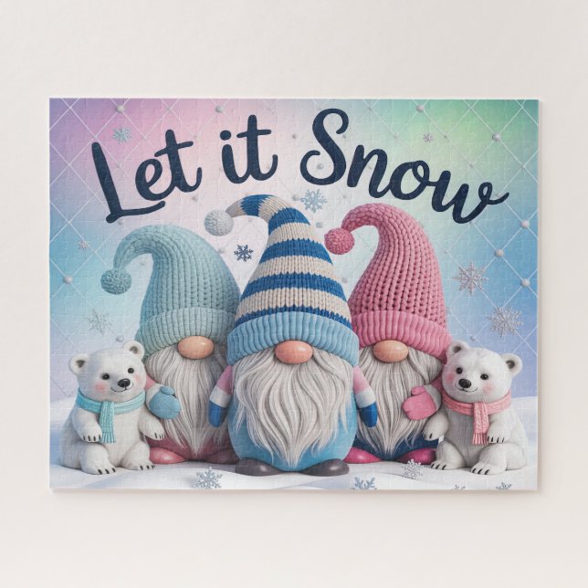 Quebra-cabeça dos Gnomos da Neve (Horizontal)