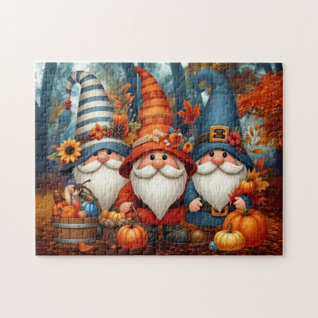 Quebra-cabeça dos Gnomos de Ação de Graças (Horizontal)