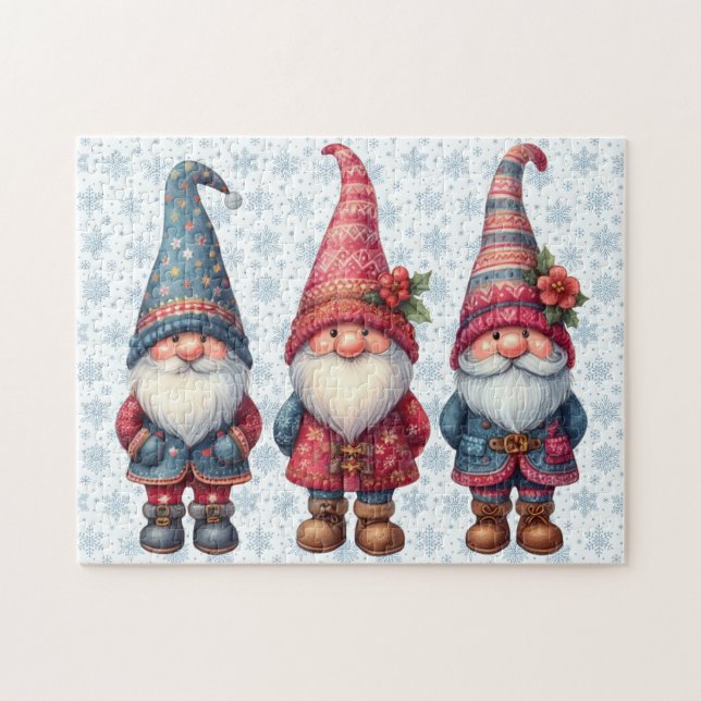 Quebra-cabeça dos Gnomos de Natal (Horizontal)