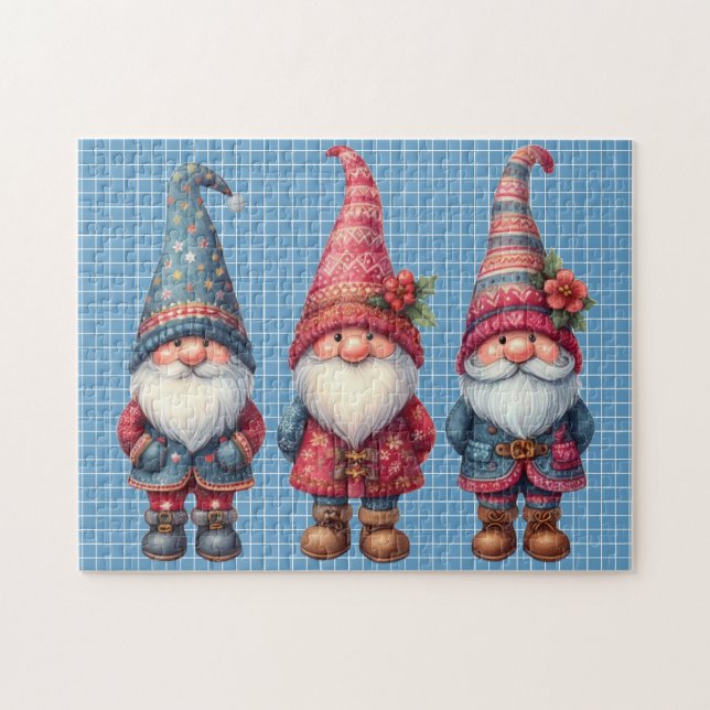 Quebra-cabeça dos Gnomos de Natal (Horizontal)