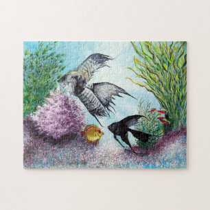 Quebra-cabeça dos peixes do anjo