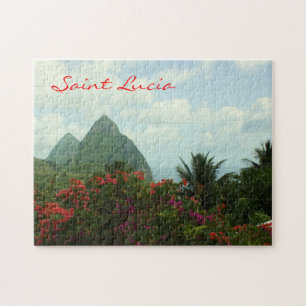 Quebra-cabeça dos Pitons de Lucia de santo