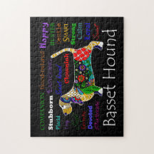 Quebra-cabeça dos traços do Basset