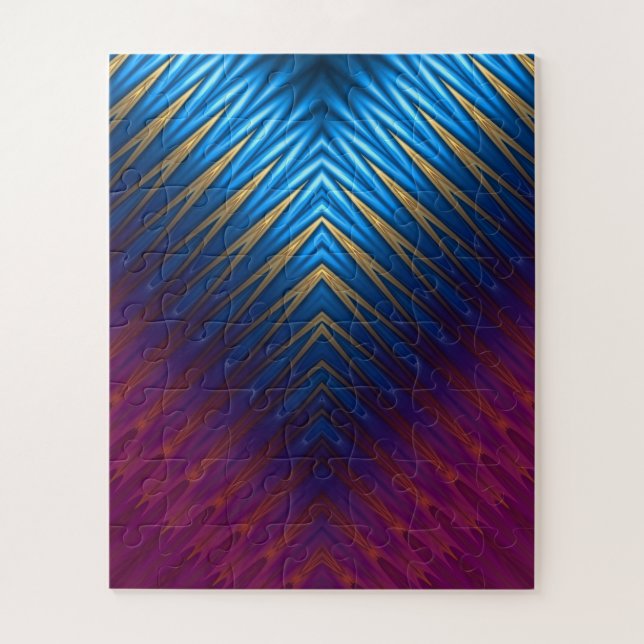 Quebra-cabeça Dourada da Cordilha Azul (Vertical)