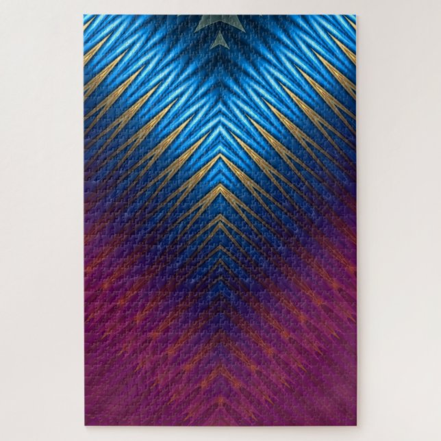 Quebra-cabeça Dourada da Cordilha Azul (Vertical)