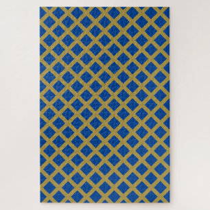 Quebra-cabeça Dourada e Real Trava Azul