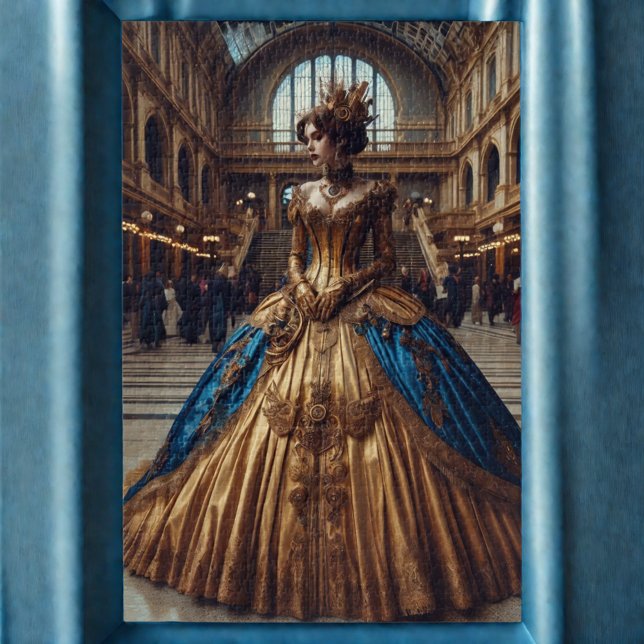 Quebra-cabeça Dourada Princesa Steampunk Victorian Industrial (Criador carregado)