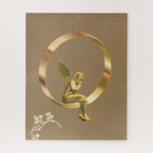 Quebra-cabeça Dourado Angel Floral 