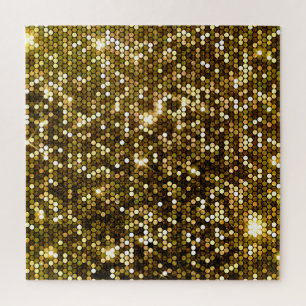 Quebra-cabeça Dourado brilho: fundo brilhante.