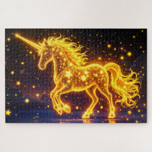 Quebra-cabeça Dourado conto de fadas de chifre de cavalo céu not