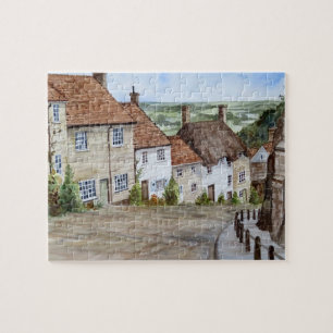 Quebra-cabeça Dourado Hill, Shaftesbury, Dorset Watercolor Paint