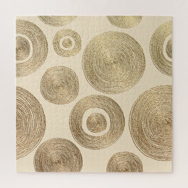 Quebra-cabeça Dourado padrão: design de luxo abstrato brilhante (Vertical)