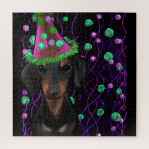 Quebra-cabeça Doxie Preto e Marrom
