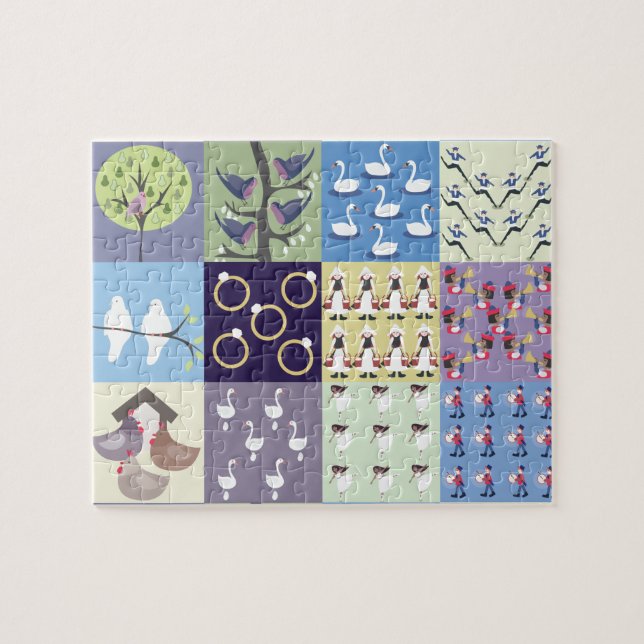 Quebra-cabeça Doze dias do Natal (Horizontal)