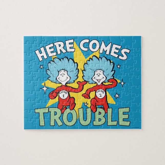 Quebra-cabeça Dr. Seuss | Coisa Um Coisa Dois Aqui Vem o Problem (Horizontal)