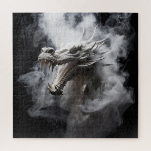 Quebra-cabeça Dragão Branco Fumegante
