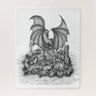 Quebra-cabeça Dragão com Zombie
