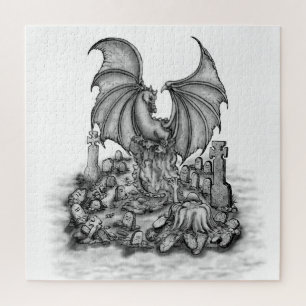 Quebra-cabeça Dragão com Zombie