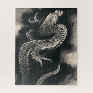 Quebra-cabeça Dragão Crescente por Katsushika Hokusai