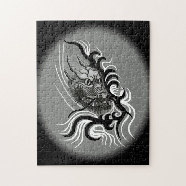 Quebra-cabeça Dragão da China em Tattoostyle (Vertical)
