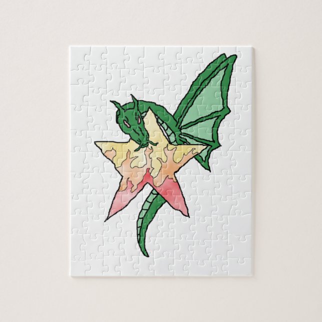 Quebra-cabeça Dragão de Fogo (Vertical)