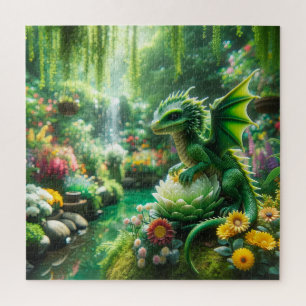 Quebra-cabeça Dragão de Jardim Encantado