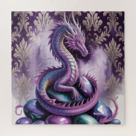 Quebra-cabeça Dragão Gótico Místico Roxo